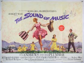 The Sound of Music (1965) British Quad film poster, starring Julie Andrews, folded, 30 x 40 inches.