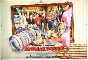 National Lampoons Animal House (1978) British Quad film poster, iconic Comedy directed by John