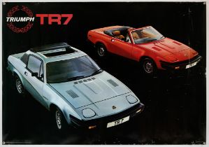 Triumph TR7, Original factory poster, circa 1975, approx. 39" x 28".