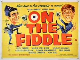 Two British Comedy Quad film posters 1961-62, On The Fiddle (1961) the film starring a pre-James