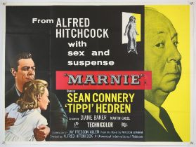 Marnie (1964) British Quad film poster, directed by Alfred Hitchcock, folded, 30 x 40 inches.