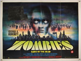 Zombies Dawn of the Dead (1979) British Quad film poster, Horror written & directed by George A.