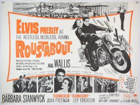 Roustabout (1964) British Quad film poster starring Elvis Presley, folded, 30 x 40 inches.