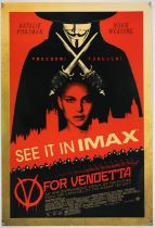 V For Vendetta (2006) One Sheet film poster, IMAX version, Warner Bros., rolled, 27 x 40 inches.