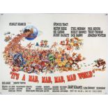 It's a Mad, Mad, Mad, Mad World (1964) British Quad film poster, Style B, art by Jack Davis,