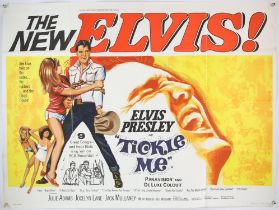 Elvis Presley Tickle Me (1965) British Quad film poster, artwork by Tom Chantrell, folded,