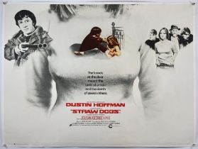 Straw Dogs (1971) British Quad film poster, directed by Sam Peckinpah and starring Dustin Hoffman,