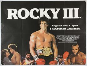 Rocky III (1982) British Quad film poster, starring Sylvester Stallone, United Artists, folded,
