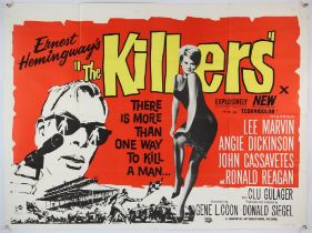 The Killers (1964) British Quad film poster on the story by Ernest Hemingway, folded,