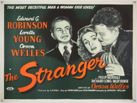 The Stranger (1946) British Quad film poster, directed by Orson Welles, with Edward G.