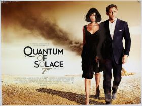 James Bond Quantum of Solace (2008) British Quad film poster for the 22nd entry in the James Bond