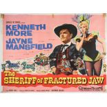 The Sheriff of Fractured Jaw (1958) and Solid Gold Cadillac (1956) British Quad film posters for