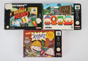 Nintendo 64 (N64) animated games bundle (PAL) Includes: Bomberman Hero, Rugrats: Treasure Hunt and