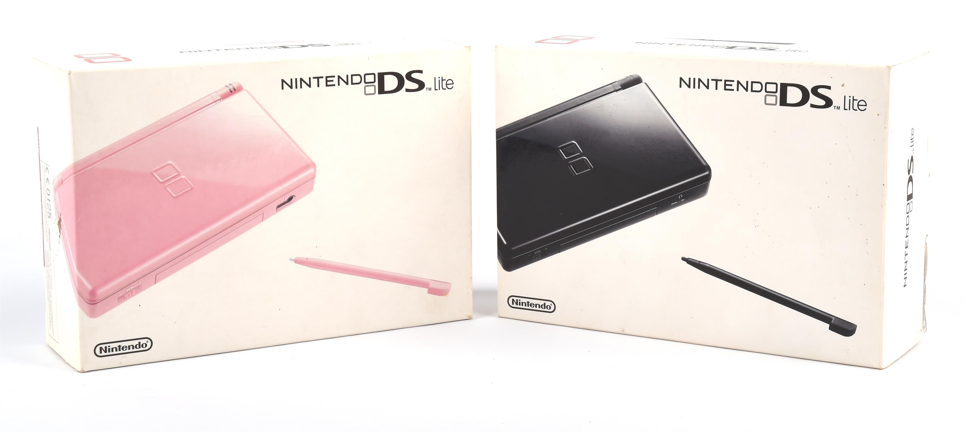 Nintendo DS Lite console bundle (PAL) Includes: Black console and Coral Pink console