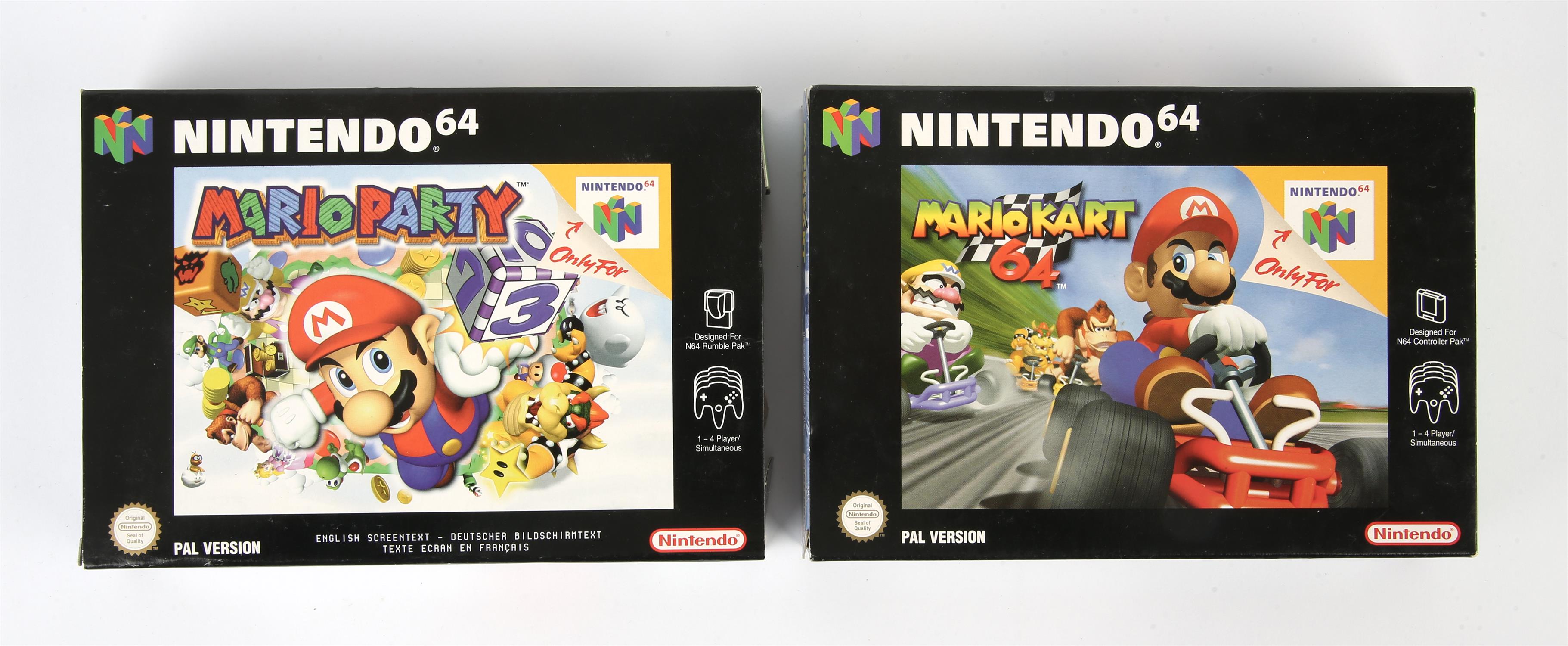 Nintendo 64 (N64) Mario Kart & Mario Party boxed games (PAL)