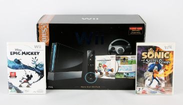 Nintendo Wii Console Mario 25th Anniversary pack [Black] w/NES version of Donkey Kong preloaded on