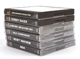 An assortment of 6 PlayStation One (PS1) games (PAL) Includes: MDK, Street Racer,