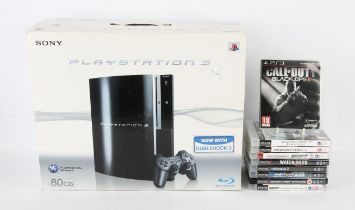 Boxed PlayStation 3 (PS3) 80GB Console with 9 games (PAL) Games include: Watch Dogs, inFamous 2,