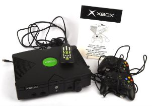 Xbox System loose console, cables + 2 controllers (PAL)
