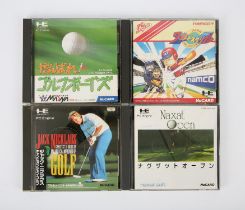 JP PC Engine 4-game sports bundle (NTSC-J) Includes: Ganbare! Golf Boys, Naxat Open,