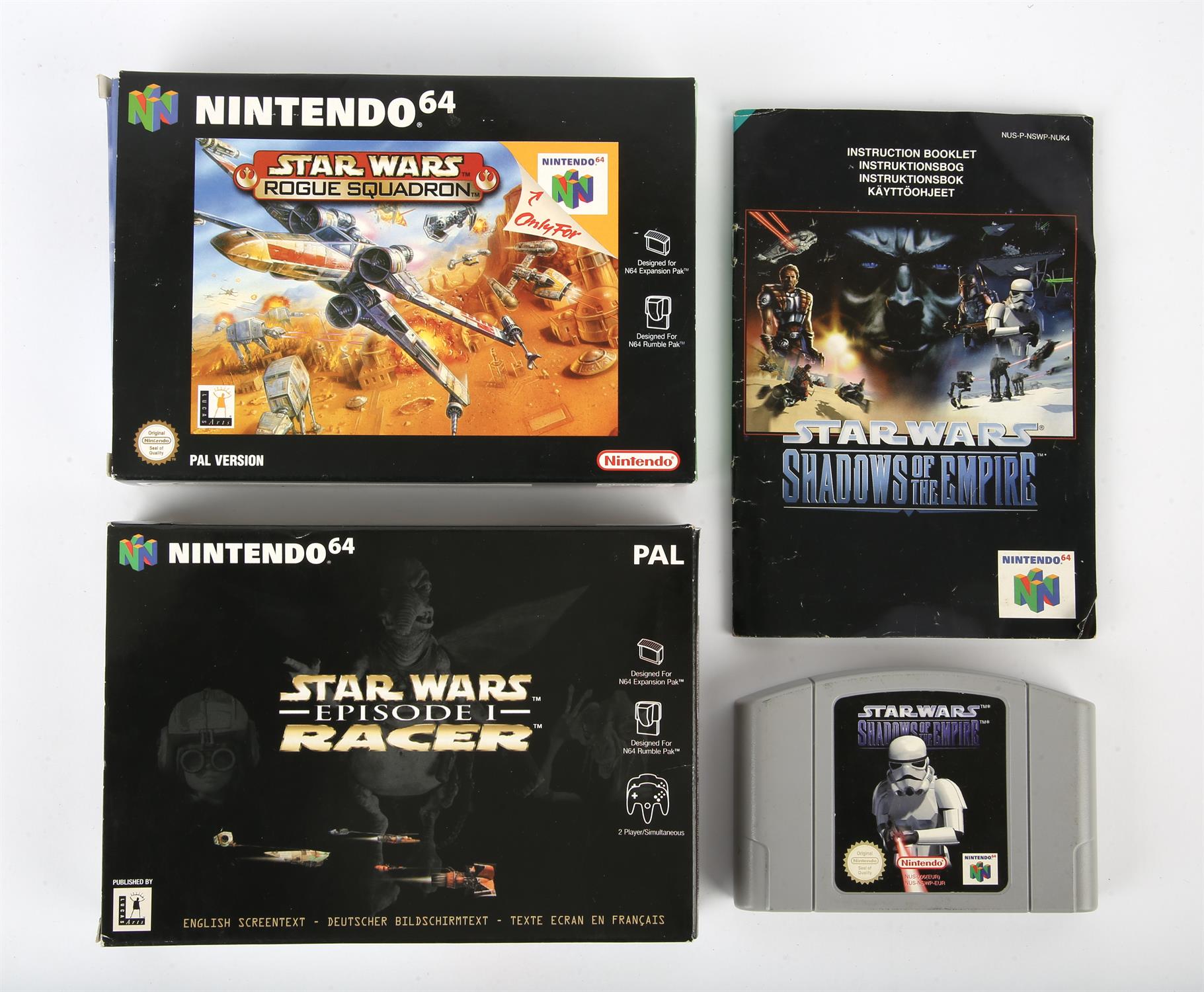 Nintendo 64 (N64) Star Wars bundle (PAL) Includes: Star Wars Rogue Squadron, Star Wars Episode 1