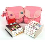 Nintendo DS bundle (PAL) This lot includes 2 pink Gameware carry cases with games and cartridges