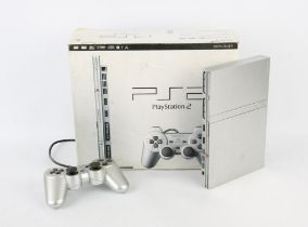 PlayStation 2 (PS2) slim console [satin silver]