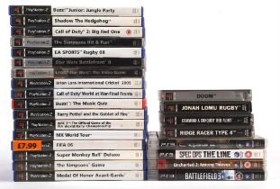 PlayStation gaming bundle (PAL) including PS1 games (x4), PS2 games (x17) and PS3 games (x4)