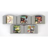 Nintendo 64 (N64) loose cart games x5 (PAL) Includes: Banjo Kazooie, Mario Kart 64, Lylat Wars,