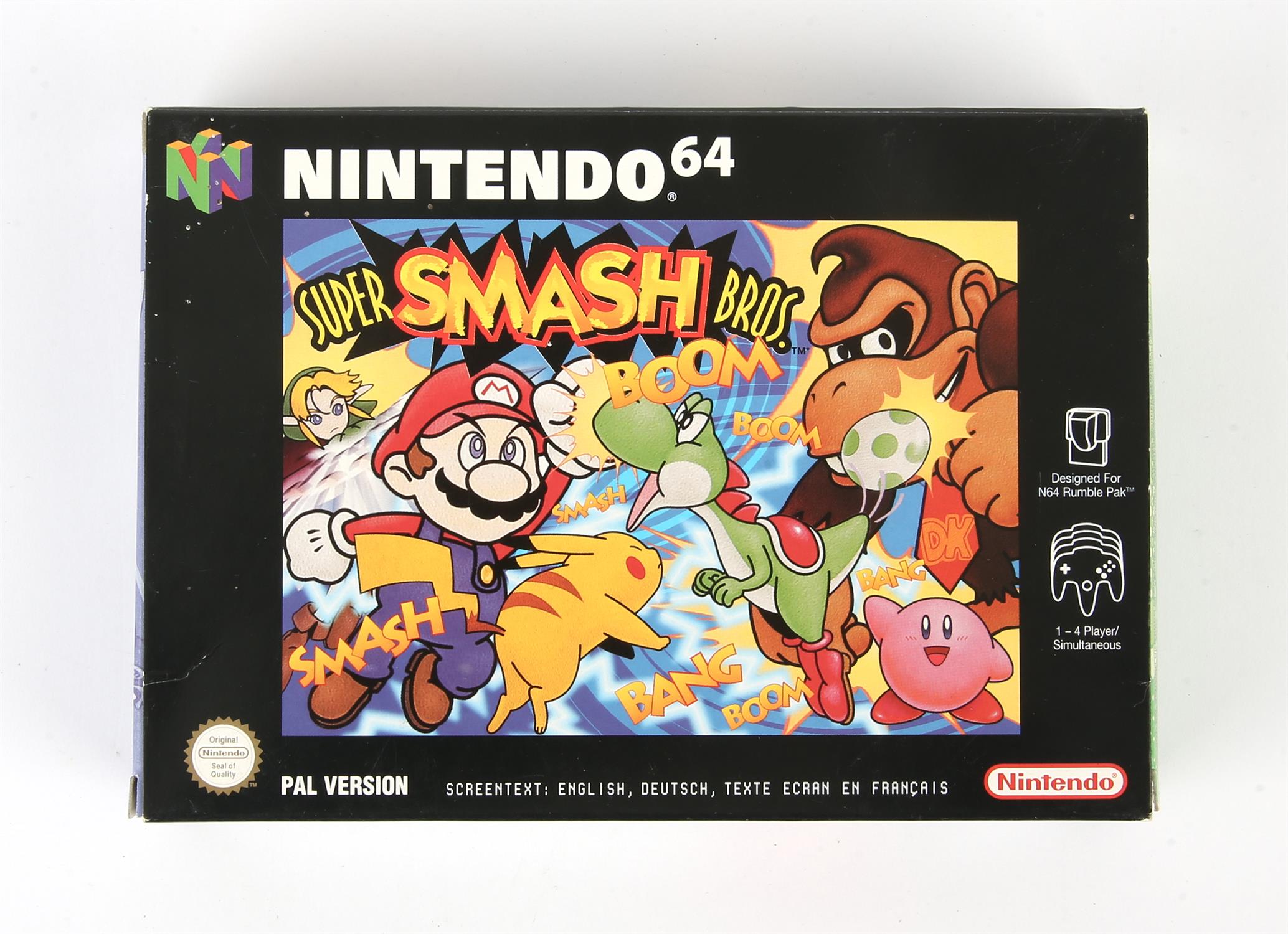 Nintendo 64 (N64) Super Smash Bros. boxed game (PAL)