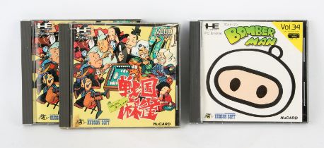 JP PC Engine Hudson Soft 3-game bundle (NTSC-J) Includes: Bomberman and Sengoku Mahjong (x2)