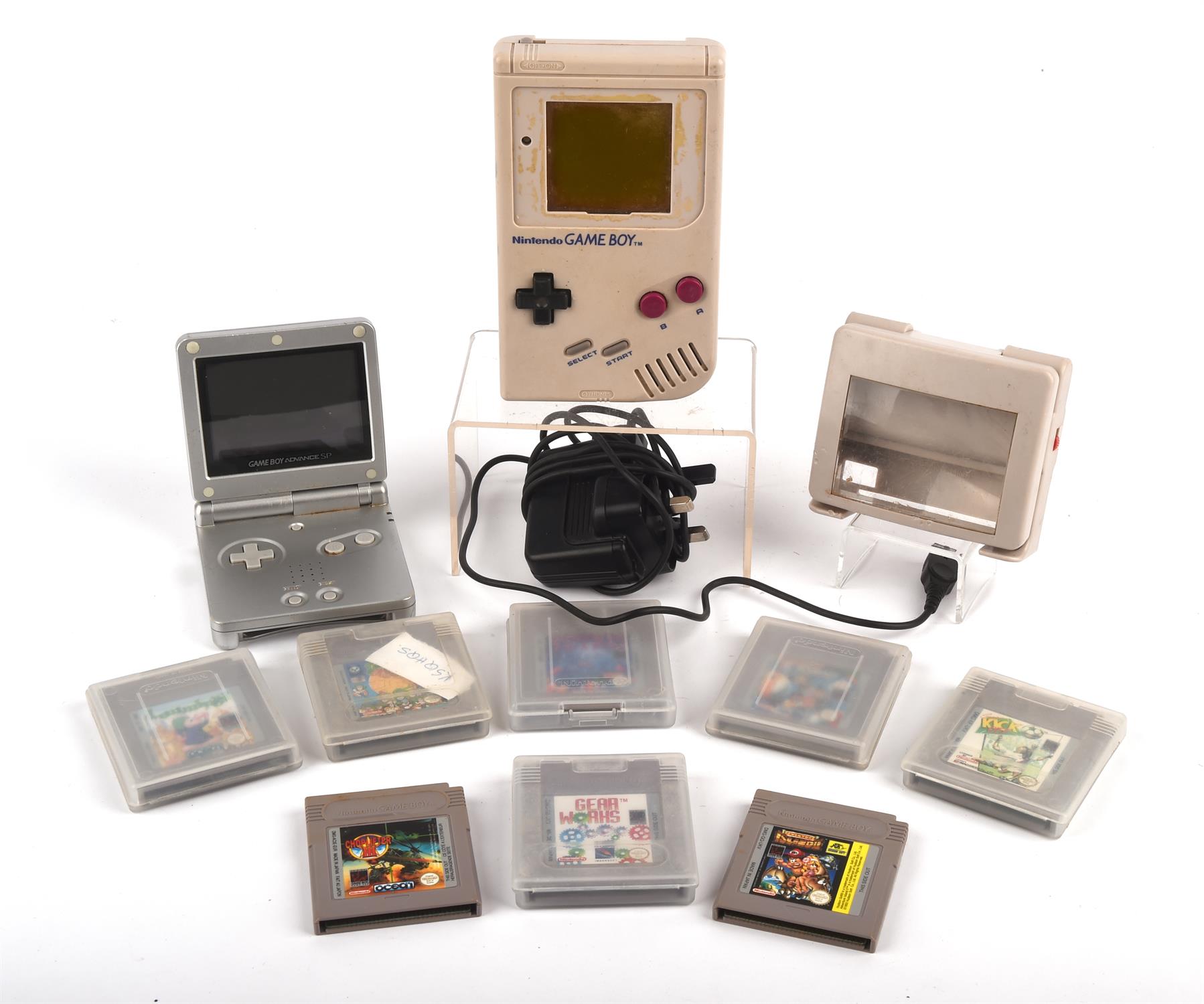 Nintendo handheld bundle (PAL) Includes: Game Boy system and Game Boy Advance SP system [silver]