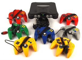 Nintendo 64 (N64) console with 7 controllers Console is unboxed and comes with the official Power