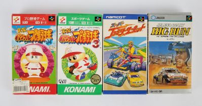 Super Famicom sports bundle (NTSC-J) Includes: Jaleco Rally Big Run, Jikkyou Powerful Pro Yakyuu