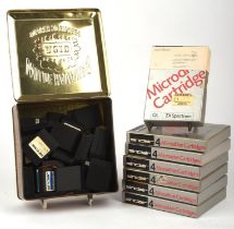 1 Wilde Havanas cigar tin with several Sinclair Microdrive Cartridges inside and 7 Microdrive