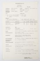 James Bond Octopussy (1983) Original Call Sheet dated Wednesday 19th January 1983,