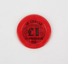 James Bond: Dr. No (1962) - Le Cercle £1 casino jeton / chip. Le Cercle plaques and jetons were