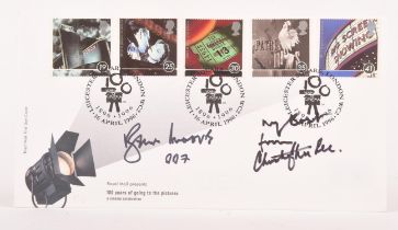 Autographs: Roger Moore and Christopher Lee - Autographed Royal Mail First Day Cover: 100 Years of