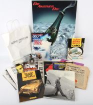 James Bond Collection - Selection of lobby cards, Dave Worrall signed book, Die Another Day