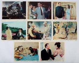 James Bond Dr. No (1962) Set of 8 Front of house cards, flat, 10 x 8 inches (8).