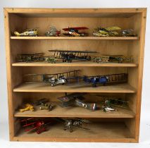 A large quantity of scale model aeroplanes, originally made from model kits and mostly depicting