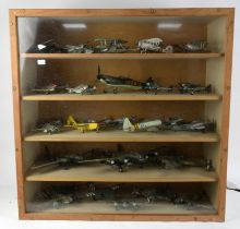 A large quantity of scale models, originally from kit form, including mostly military aircraft and