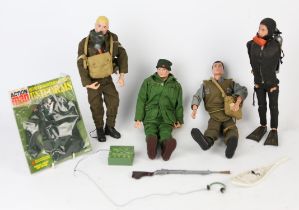 Eleven Action Men, with various uniforms for pilot, tank commander, frog man, spaceman,
