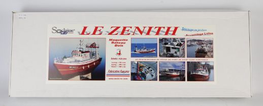 A French, Soclaine, 1/25 scale model boat kit 'Le Zenith', boxed.