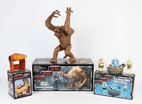 A small collection of Star Wars Return of the Jedi action toys including; Rancor Monster,