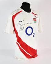 2009 England Rugby Team match worn signed shirt, Steve Borthwick (No.4), 28th of February 2009