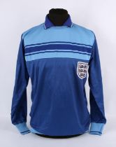 Peter Shilton - 1981-83 Bench Worn England Blue Shirt (No.13) L/S. Provenance: from the vendor's
