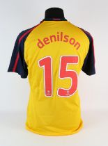 Arsenal Football club, Denilson (No.15) Champions League shirt from 2008-2009, S/S.