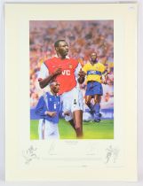 Arsenal - Patrick Viera signed print - Signed by Patrick Viera and artist Gary Brandham- Numbered