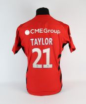 Saracens match worn rugby shirt by Taylor (No.21) – Scottish professional rugby player who played